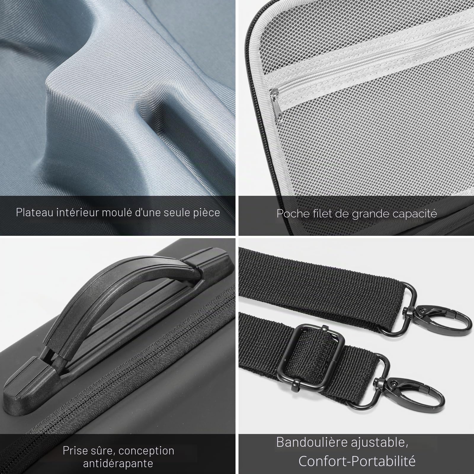 FPVtosky Sac pour DJI Flip, étui étanche Portable en polyuréthane avec bandoulière, Tasche pour Drone DJI Flip et Accessoires de Batterie (pour contrôleur DJI RC-N3), Noir, Sac