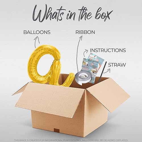 Miniatura 5 de Cartel dorado de globos de feliz cumpleaños, letrero de globo con letra cursiva dorada para decoración de fiesta de cumpleaños, cartel de feliz