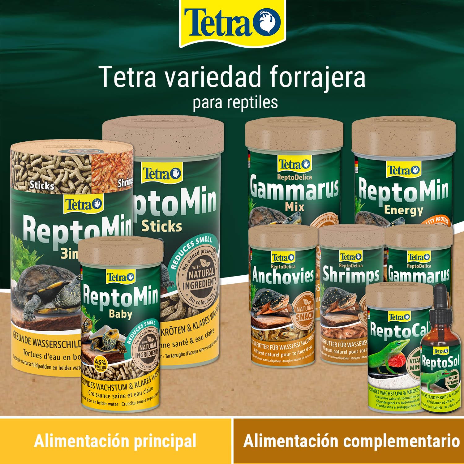 Tetra Repto Delica Shrimps - Manjares para tortugas acuáticas, Lata de 1 L