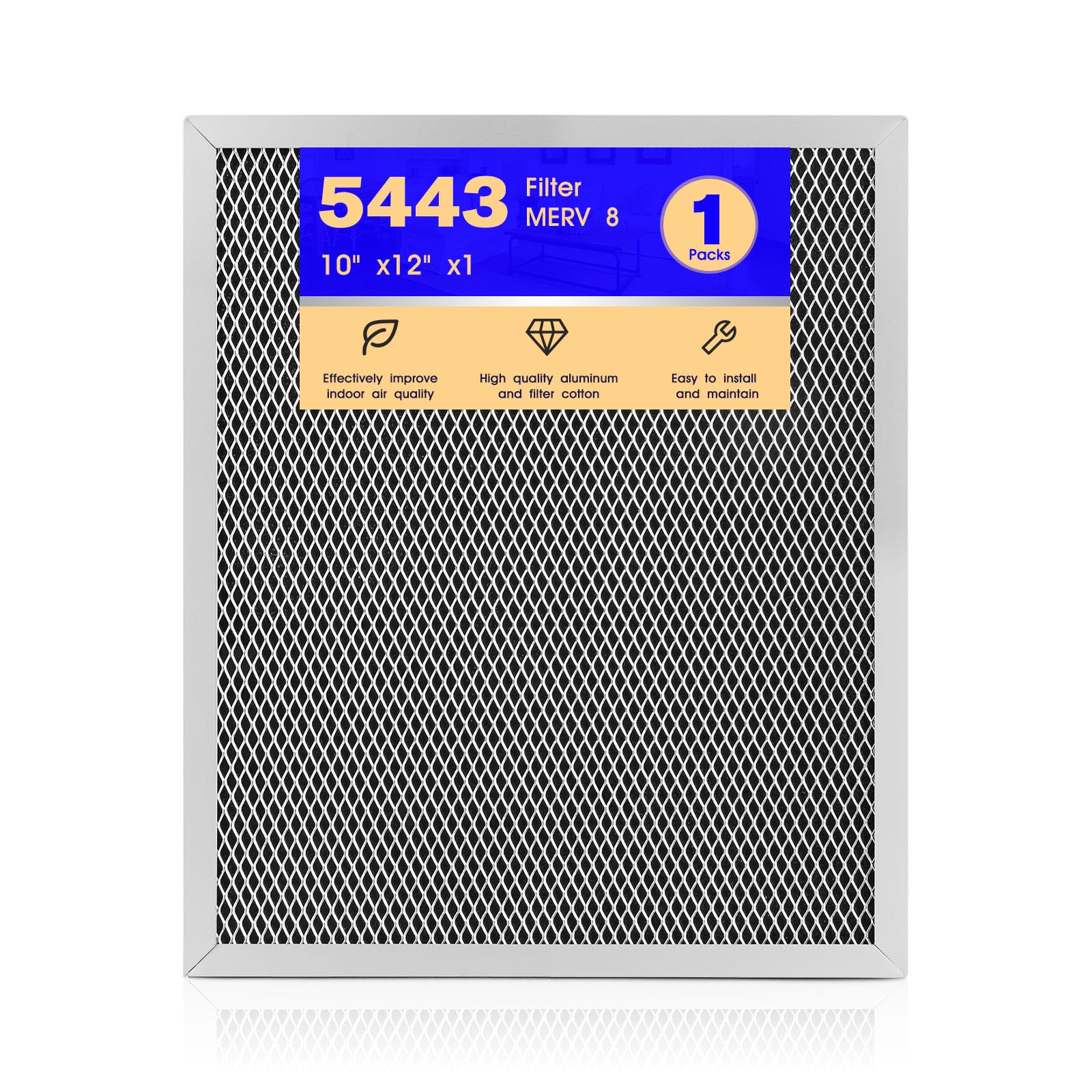 Filtro deshumidificador lavable MERV 8 compatible con Aprilaire 1850 casa limpia