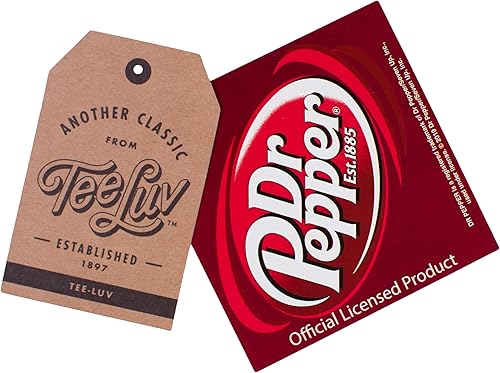 Vista 7 de Tee Luv Men's Dr Pepper Trust Me I'm A Dr Faded Soda Logo Shirt