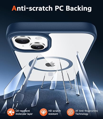 Miniatura 266 de Fntcase Funda para iPhone 15 Plus y 14 Plus de 6.7 pulgadas, magnética, a prueba de golpes de grado militar, antiamarilleo, delgada, protectora