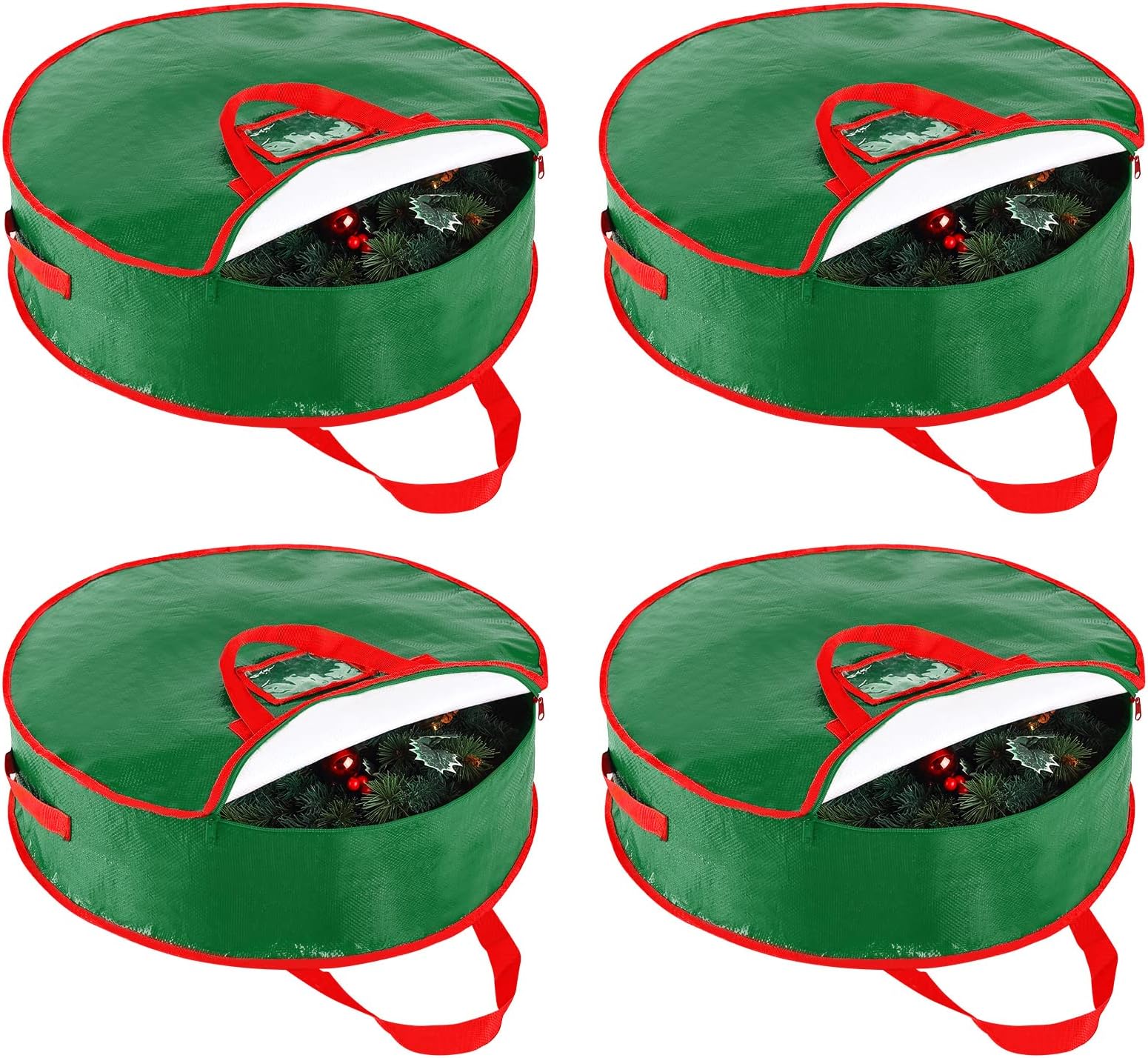 Dunzy 8 Pieces Christmas Wreath Storage Bag Garland Wreath