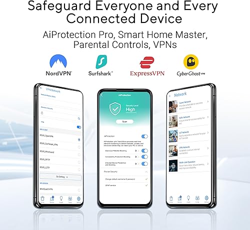 Miniatura 6 de ASUS RT-BE92U BE9700 Tri-Band WiFi 7 Router, soporta nuevo ancho de banda de 320MHz y 4096-QAM, MLO, detección AI WAN, soporte AiMesh, seguridad