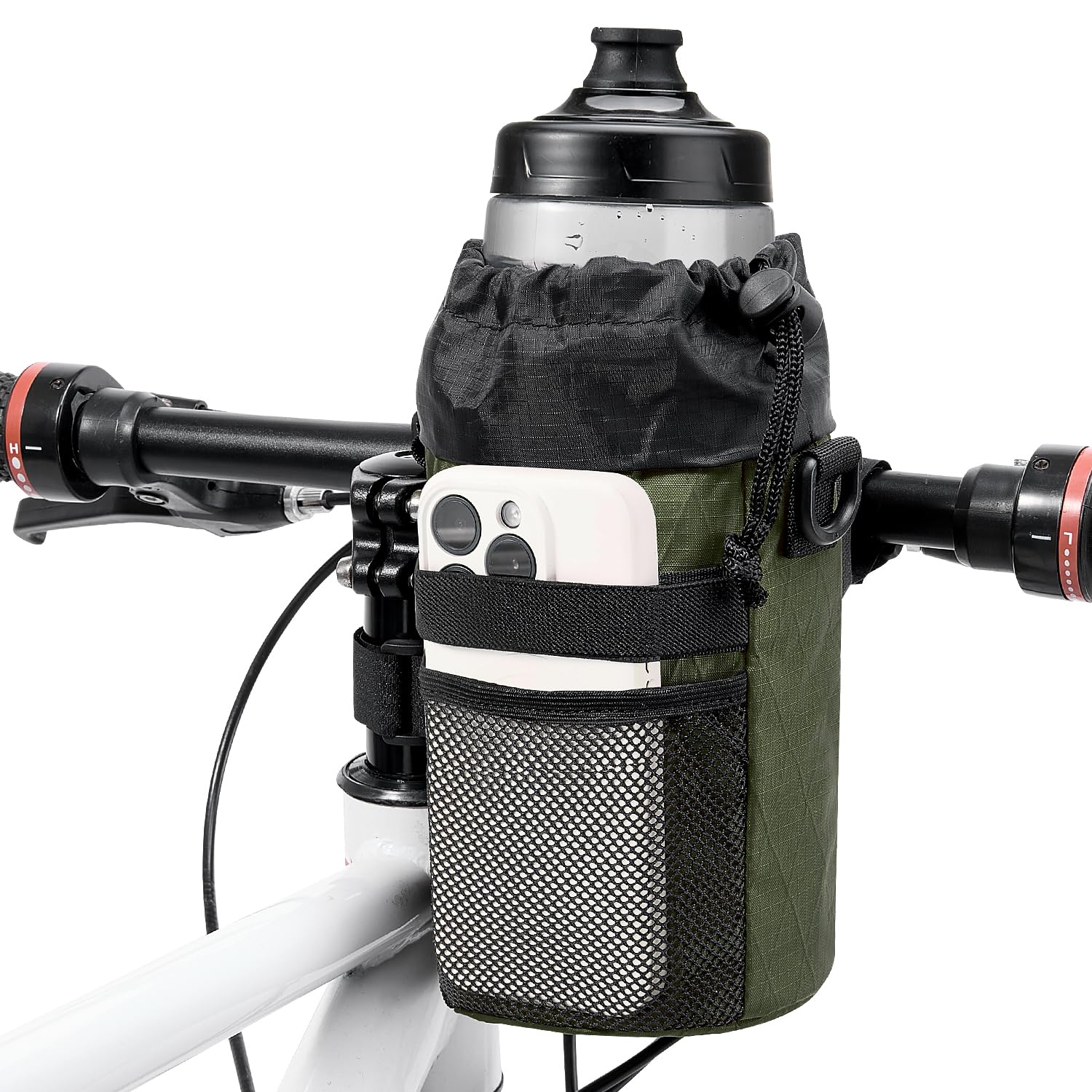 WOTOW Bike Water Bottle Holder, Insulated Bicycle Cup Holder for Handlebar