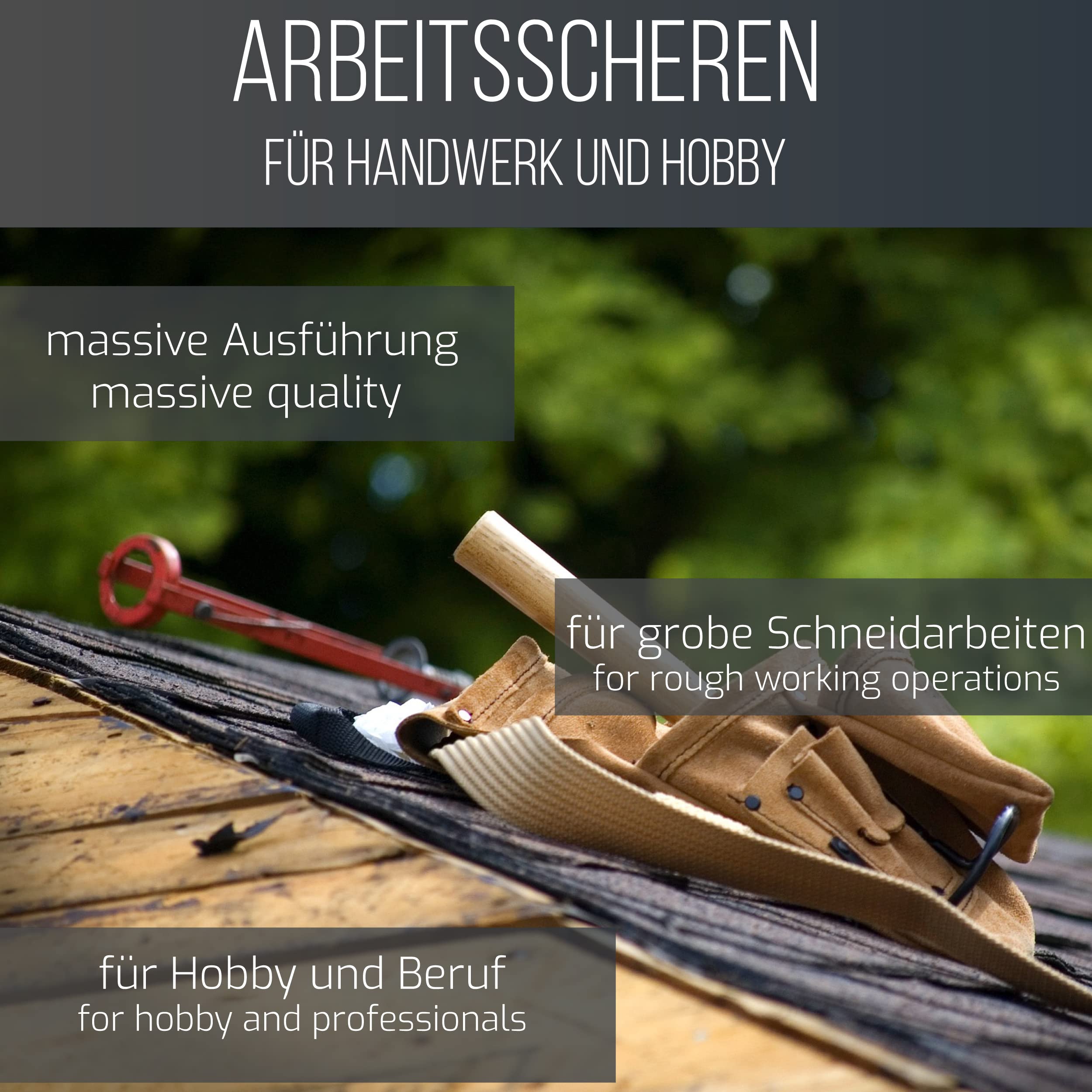 Schwertkrone Arbeitsschere Stoffschere Schneiderschere Nähschere für professionelles Handarbeiten (10" - 25 cm)