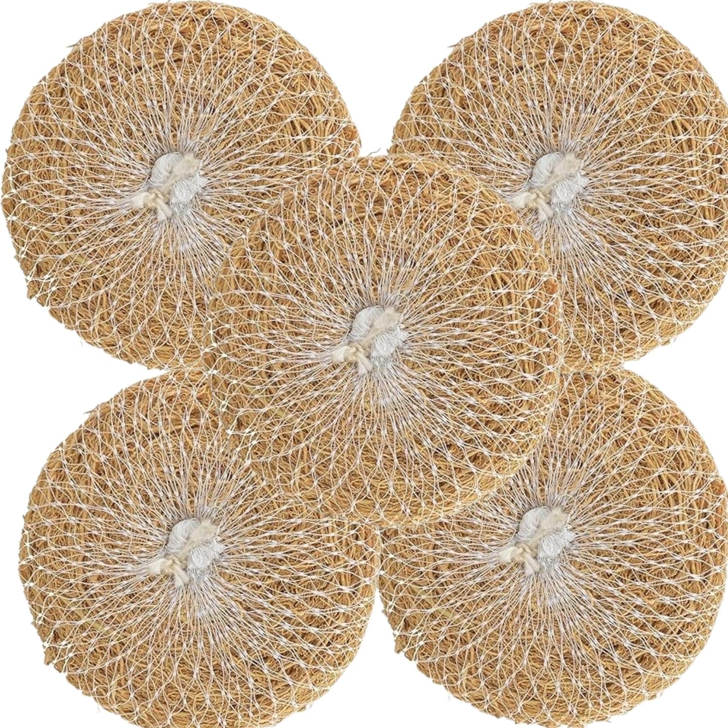 Orgo Dream Herbal Handmade Vetiver Ramacham Natural loofah (Khus) Bath Scrubber(pack of 5)-picture-11