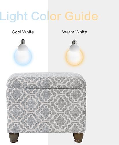 Miniatura 112 de Spatial Order Decoración del hogar | Otomana tapizada mediana rectangular de almacenamiento | Otomana con tapa con bisagras con almacenamiento para