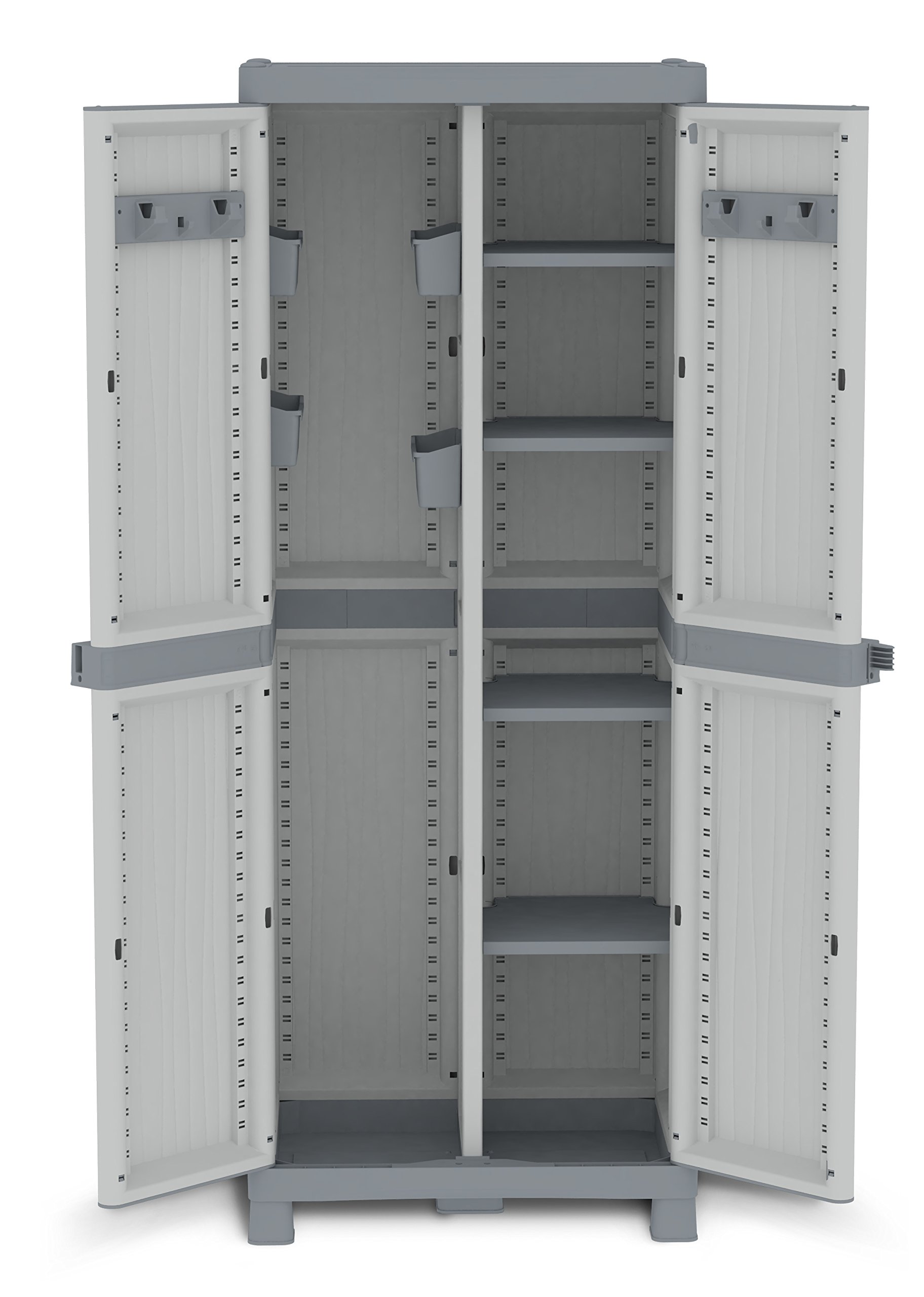 Terry, Base 3700 UW, Armario 2 Puertas con Divisor Vertical, 4 Estantes Internos. 70x43,8x181,8 cm