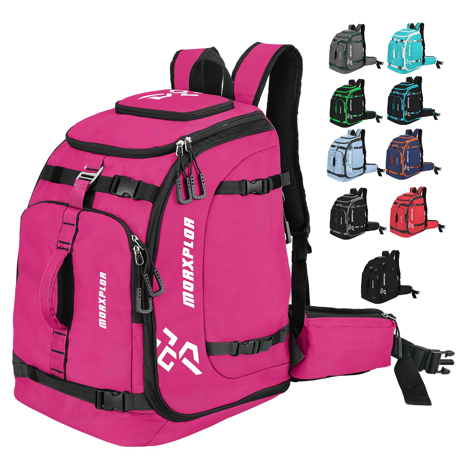 Ski Boot Bag Backpack, 60L padded Ski Gear Bag & Snowboard Boot Bag,Large Capacity Waterproof Ski Travel Bag & Ski Boot Travel Backpack for Helmet,Goggles,Gloves,Skis,Snowboard Gear