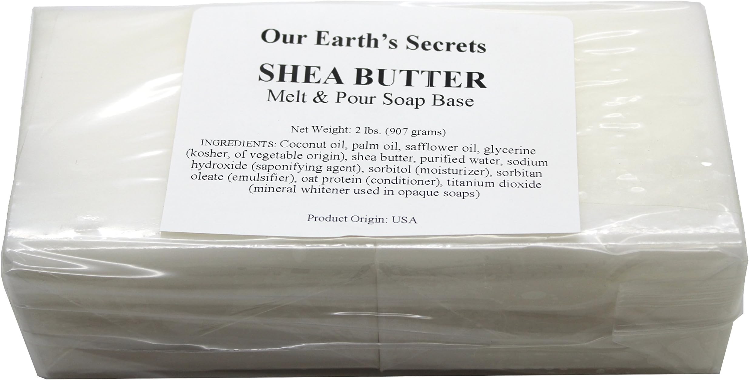 Our Earth's Secrets Shea Butter - 2 Pound Melt and Pour Soap Base
