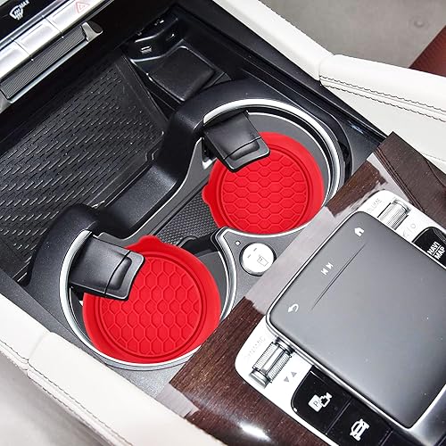 Miniatura 8 de Amooca Portavasos universal para automóvil, impermeable, antideslizante, a prueba de tambores, accesorios para el interior del automóvil, 4