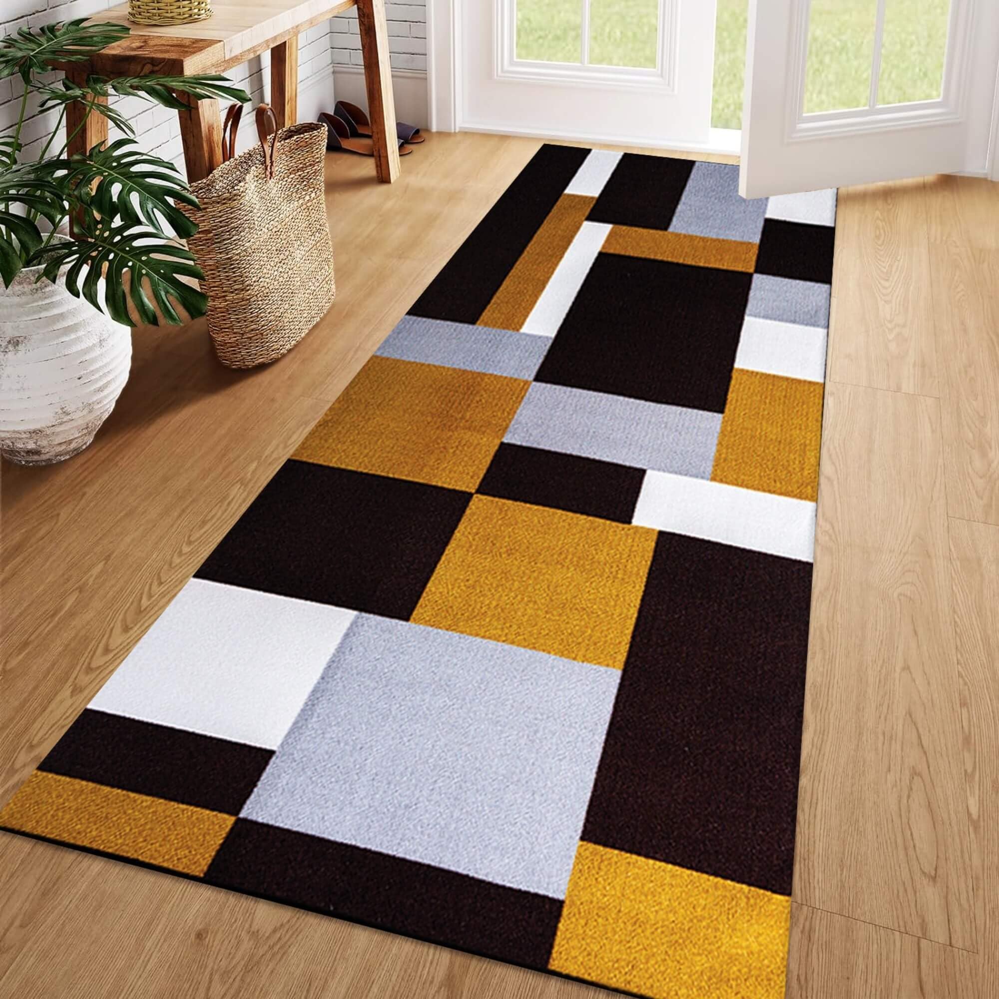 Fit Even Kilas Runner Rug – Washable Hallway Carpet Runners, Non-Slip Floor Mats for Kitchen, Living Room, Corridor, Entryway, Door Entrances (Brown Beige, 80 x 150 cm) — image 1