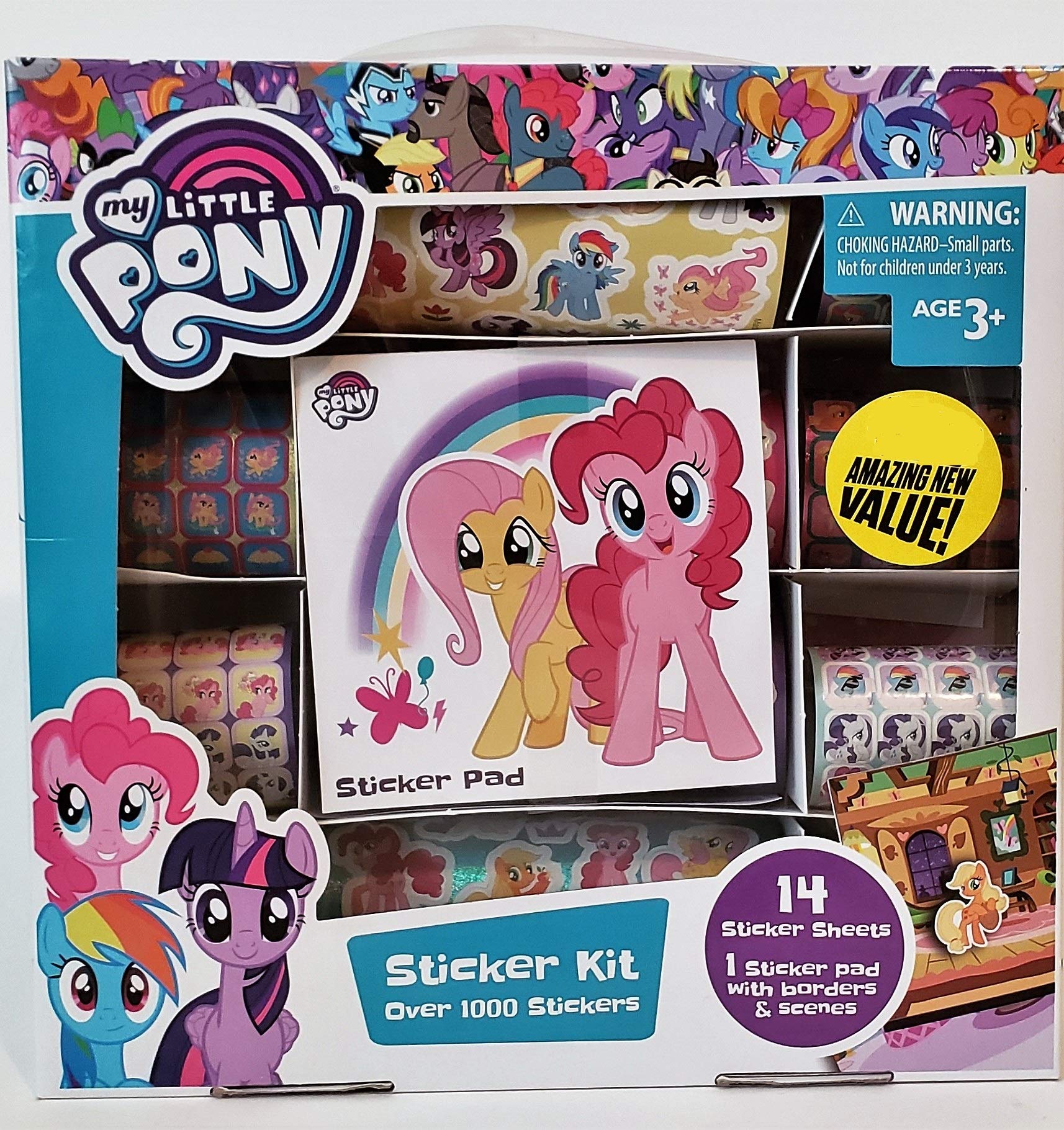 MLP Little Pony Stickers Party Favor Pack 14 Sticker Sheets -Over 1000 Stickers