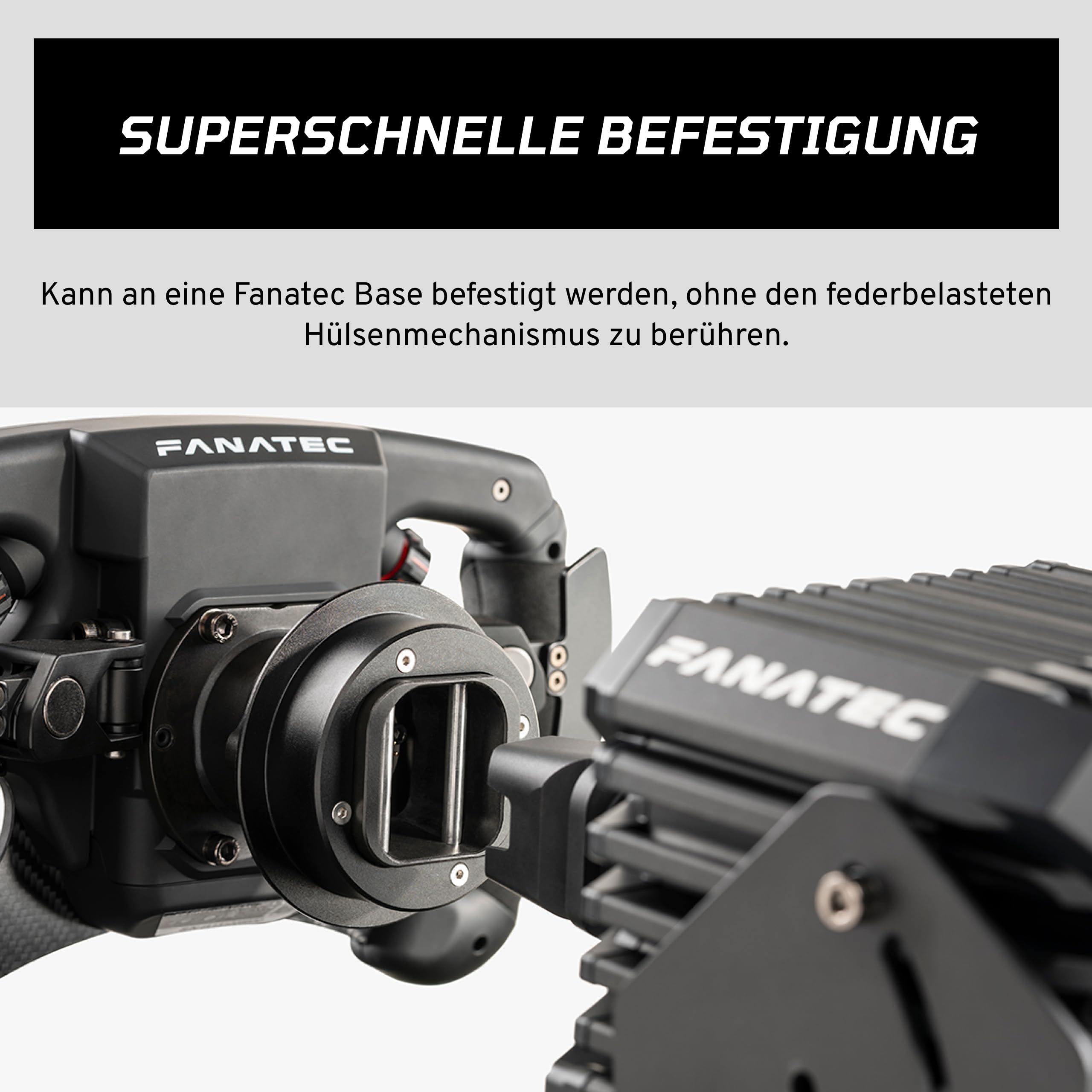 Corsair FANATEC Sim Racing QR2 Wheel-Side Schnellverschluss Aluminium-Druckguss Federbelasteter Sperrstiftmechanismus PC