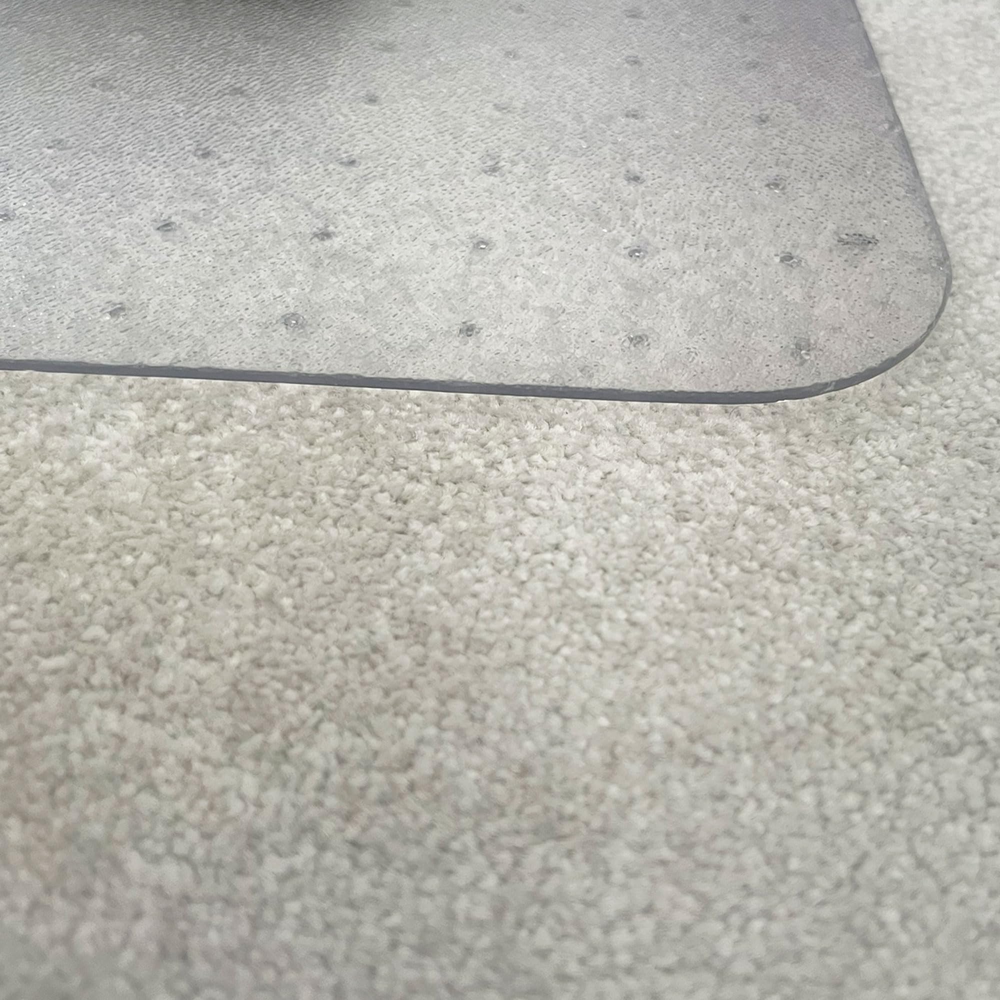 Marvelux Tapete grueso de policarbonato para silla de oficina, para alfombras de pelo profundo, 90 x 120 cm, resistente, transparente, rígido, rectangular, protector de suelo para alfombras de pelo