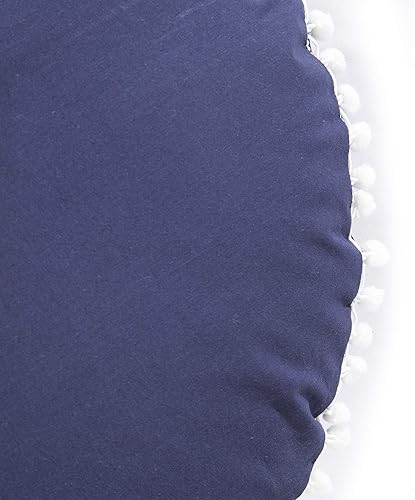 Miniatura 6 de Popular Handicrafts Funda de almohada grande de algodón hippie para piso, funda de cojín decorativa sólida con pompones, partículas suaves, funda de