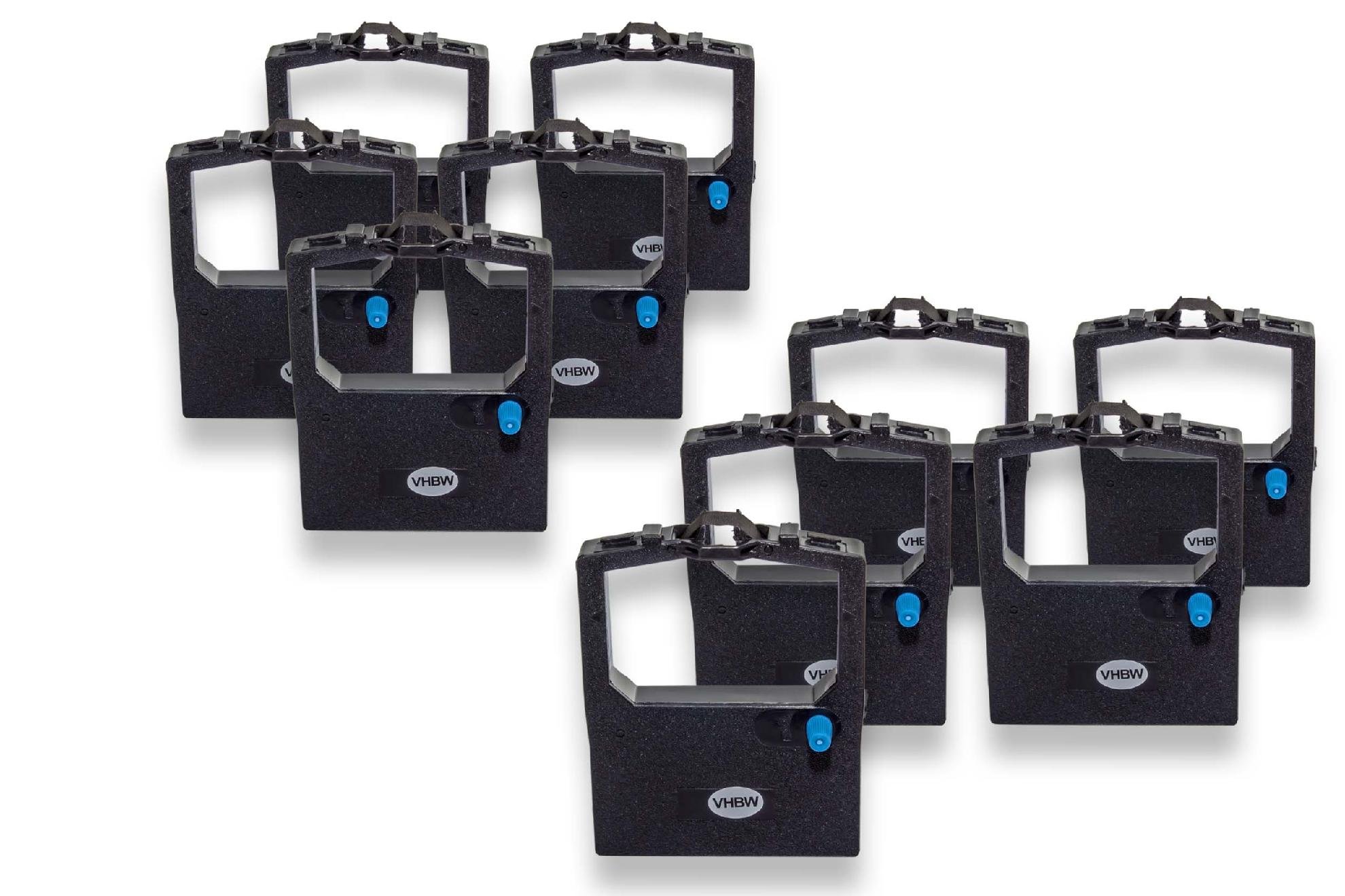 vhbw 10x Ruban encreur compatible avec OKI Microline ML-182, ML-183, ML-192, ML-193, ML-280, ML-320 imprimante matricielle ou de reçus - noir