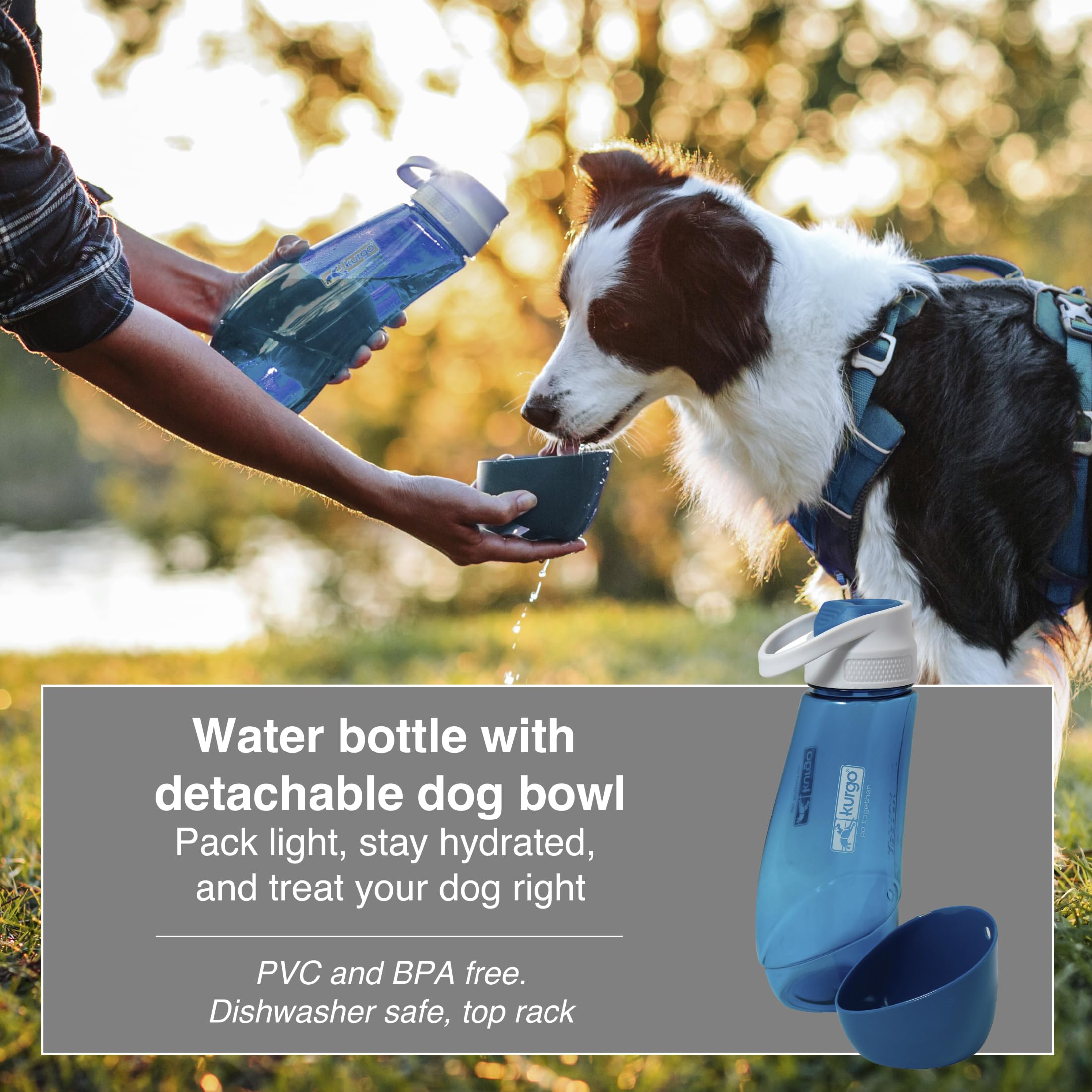 Pet Supplies : Kurgo Gourd 2 in 1 Dog Travel Water Bottle, Pet Water  Bottle, Portable Water Dish for Dogs, Detachable Bowl, PVC/BPA Free,  Dishwasher Safe, Holds 24 oz : Amazon.com