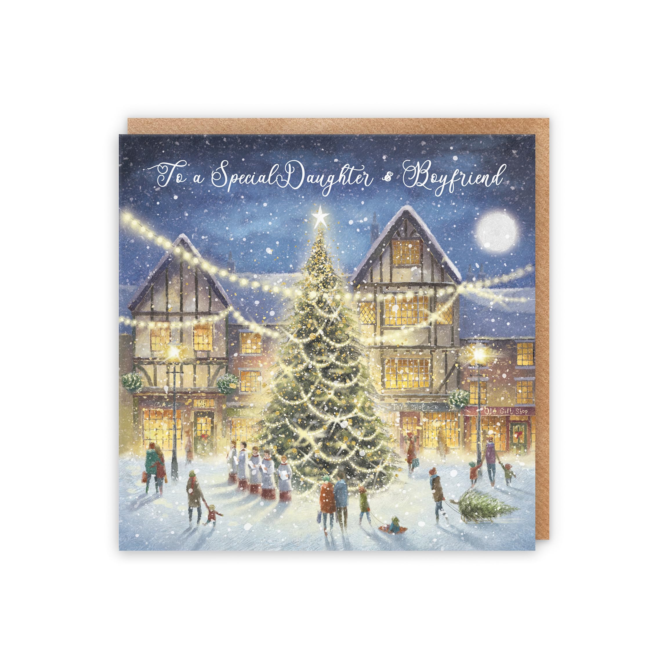 Hunts England, Daughter And Boyfriend Christmas Card, 'Christmas Eve', To A Special Daughter & Boyfriend - Image 3