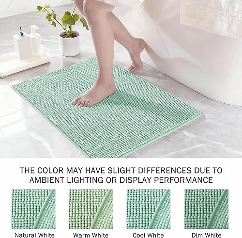 Miniatura 6 de Exclusivo Mezcla Alfombras de baño de felpilla extrasuaves y absorbentes, de 17 x 24 pulgadas, de secado rápido, lavables a máquina, para suelo de