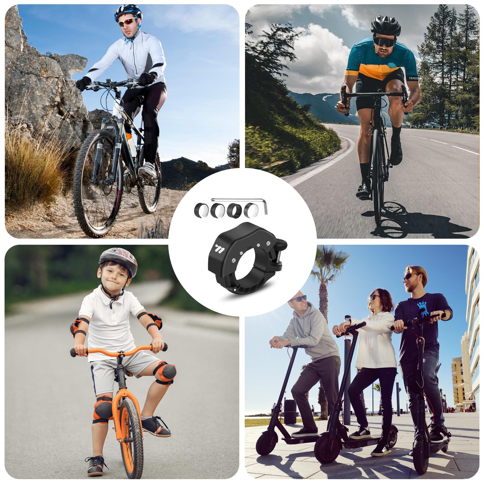 Dzwonek rowerowy do rowerów górskich, mini dzwonek ze stopu aluminium, super głośny dzwonek rowerowy, 2025, nowy dzwonek rowerowy do rowerów MTB, wyścigowych, e-rowerów górskich