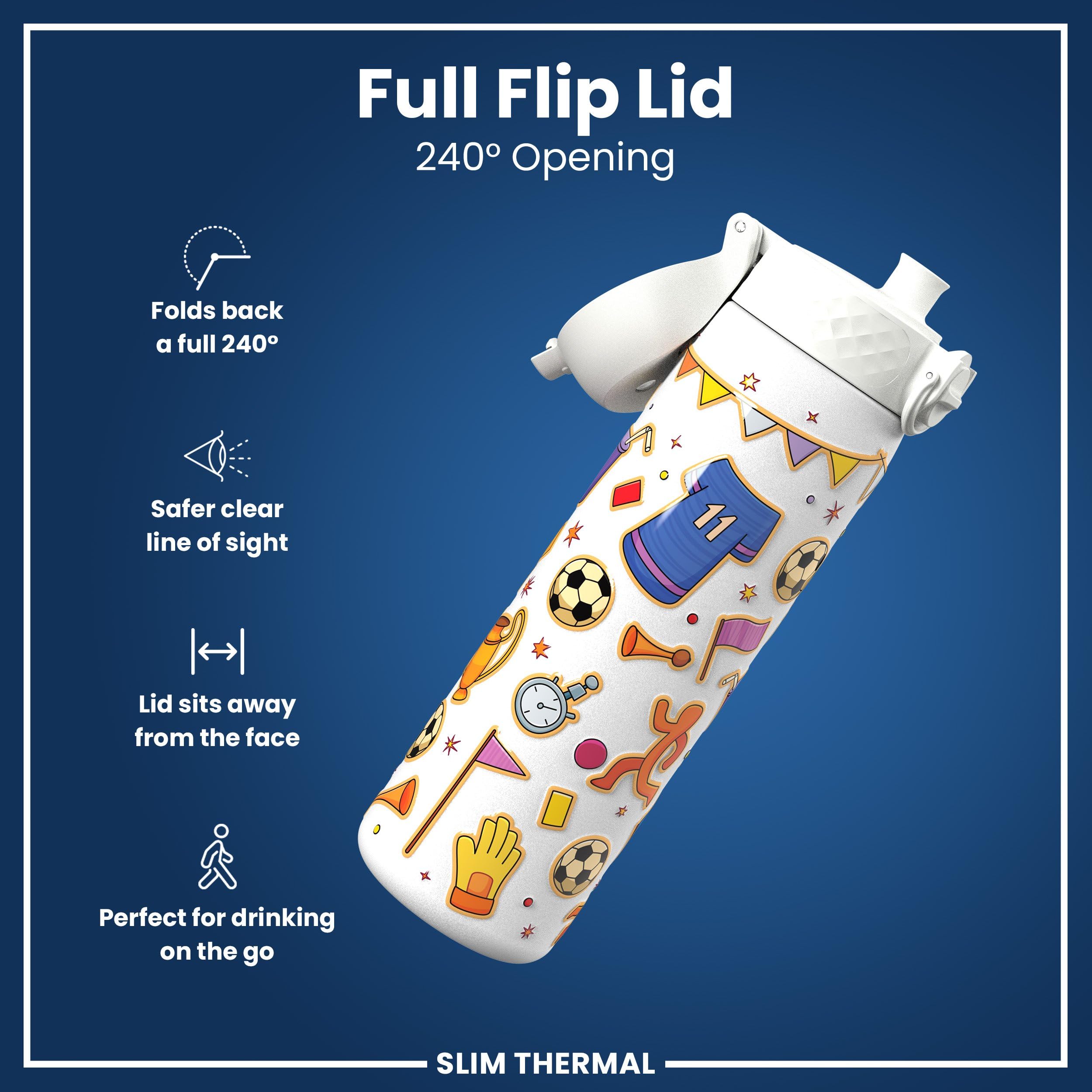 Ion8 Vacuum Insulated Steel Water Bottle, 500 ml/17 oz, Leak Proof, Easy to Open, Secure Lock, Dishwasher Safe - Image 4