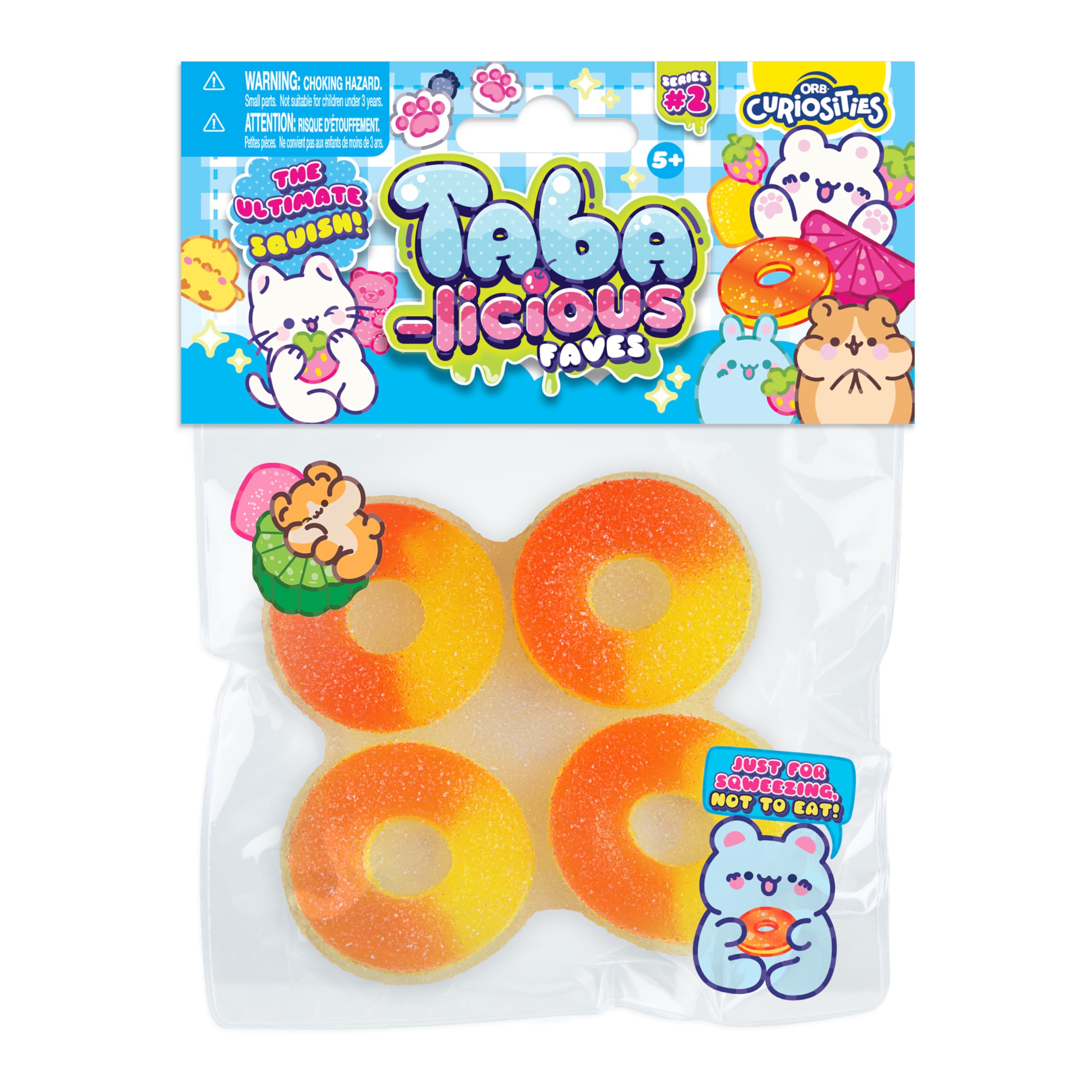 Amazon.com: ORB Tabalicious Faves TABA Squishy Food Peach Rings