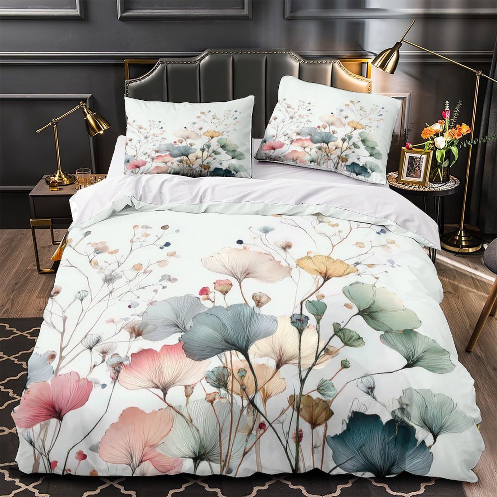 Housse de couette chèvre respirante en microfibre ultra douce à fermeture éclair