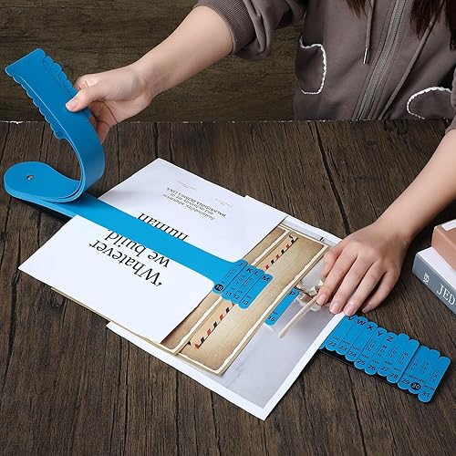 Miniatura 7 de PerKoop Clasificador de documentos de plástico multiusos, organizador de archivos alfabético A-Z, organizador de papel compacto vertical que ahorra