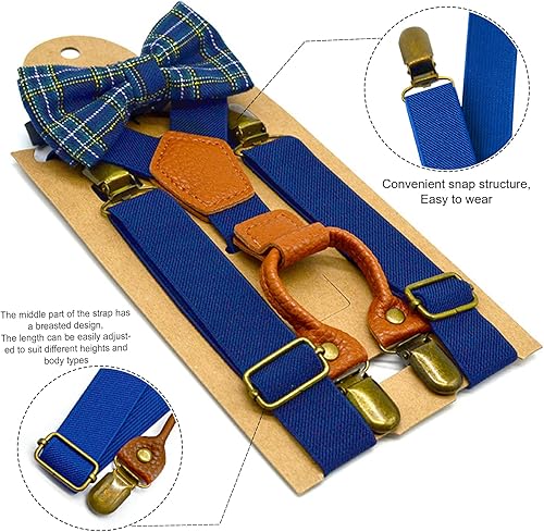 Miniatura 5 de Yewong Conjunto de disfraz de anciano para niños, accesorios de disfraz de abuelo, incluyendo gafas, tirantes, corbatín, bigote y cejas Juego