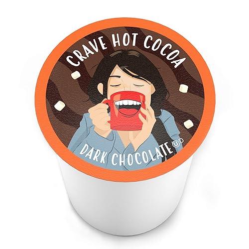 Miniatura 9 de Crave Beverages Paquete variado de cápsulas de chocolate caliente, compatible con cafeteras K-Cup, paquete variado de 40 unidades