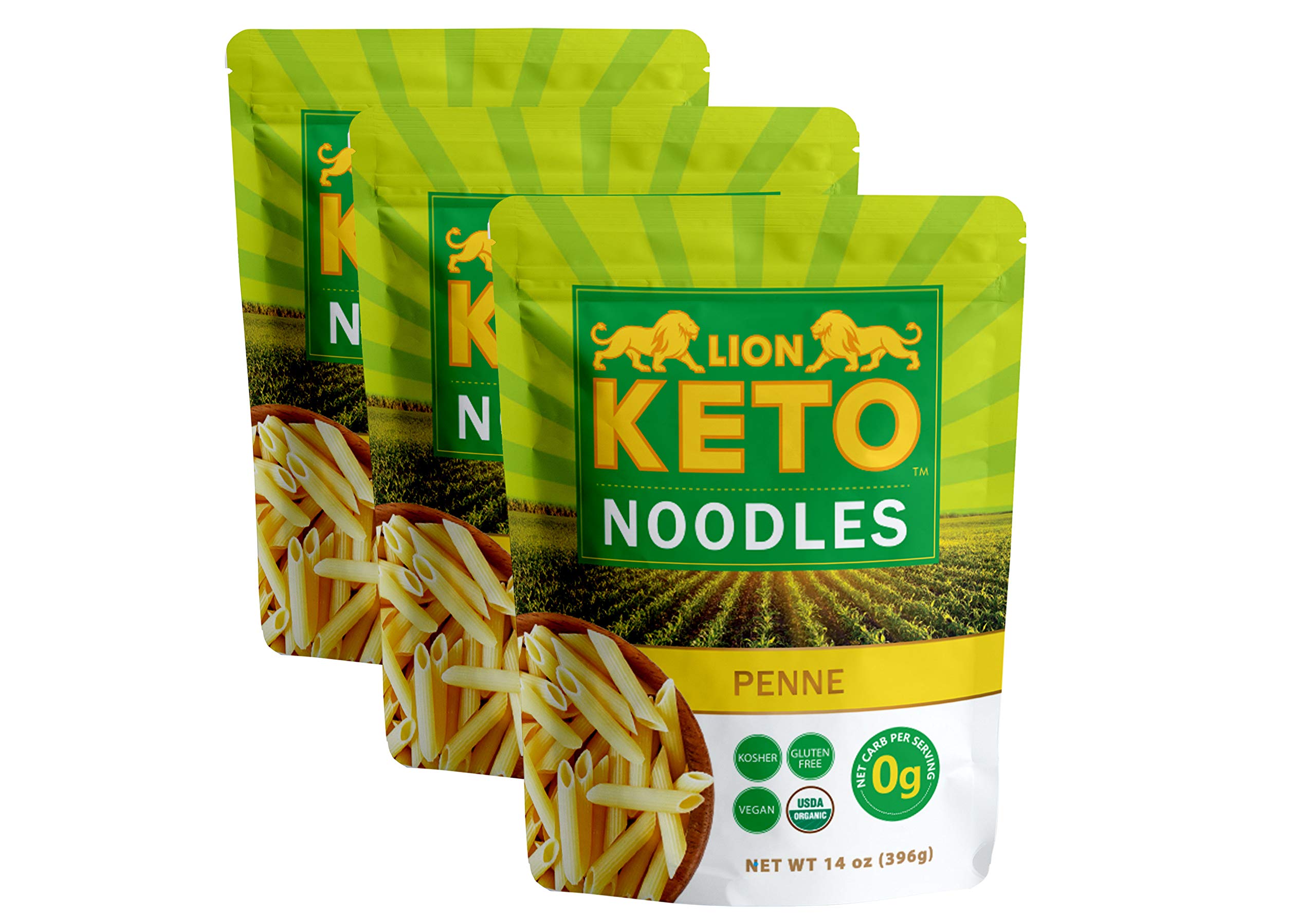 Buy Lion Keto Noodles 3 Pack Thick konjac Penne Low Carb Pasta