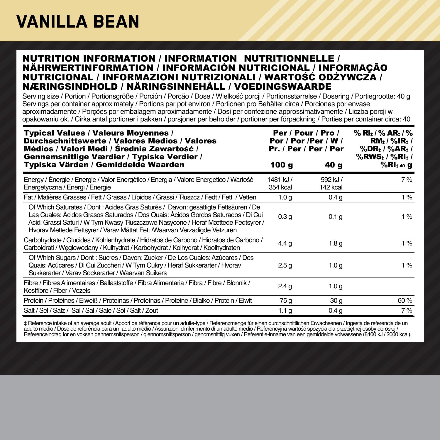 Optimum Nutrition Platinum Hydro Whey, Isolat de whey protéine hydrolysée en poudre avec acides aminés essentiels, glutamine et BCAA, goût Gousse de vanille, 40 portions, 1,6 kg