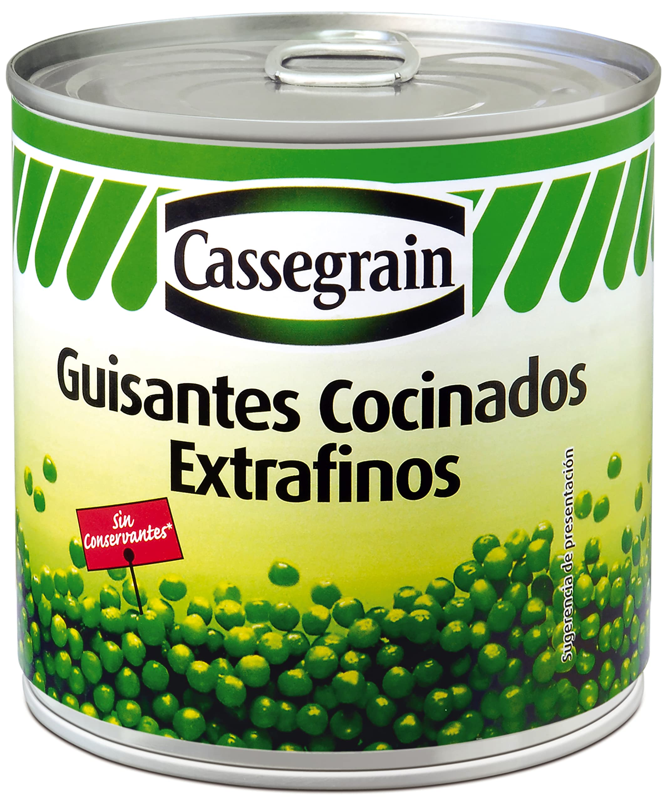 Guisantes extrafinos cocinados Cassegrain. 400 gr
