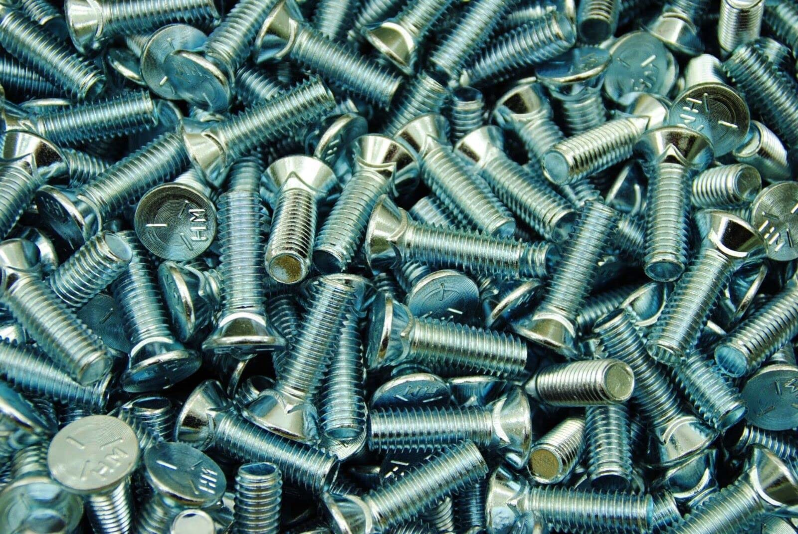 (75 pcs) Flat Head #3 Plow Bolt 7/16-14 x 1-1/2 Grade 5 Zinc Plated