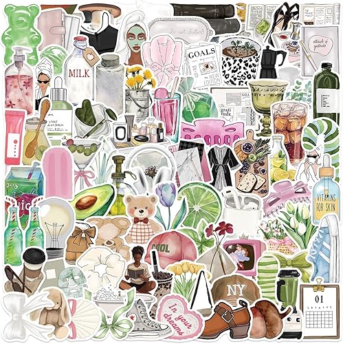 50 calcomanías para botellas de agua, calcomanías para álbumes de fotos, patineta, teléfonos, laptop, vinilo impermeable para laptop, para adultos,