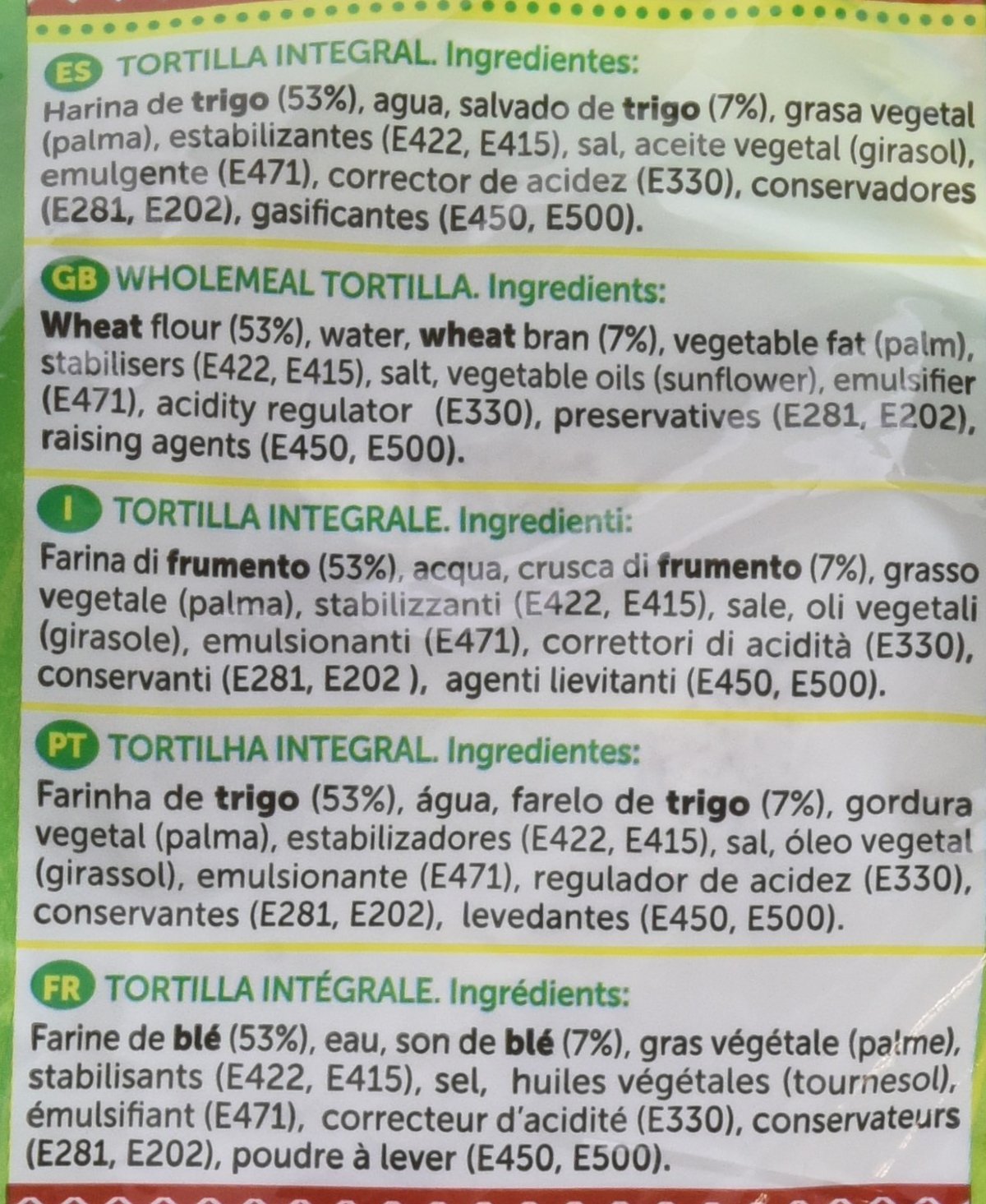 Mexifoods Tortilla Integral - 6 Paquetes de 320 gr - Total: 1920 gr