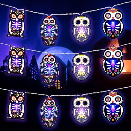 Ganeen Grateful Dead String Lights: Illuminate Your Space with Day of the Dead Charm