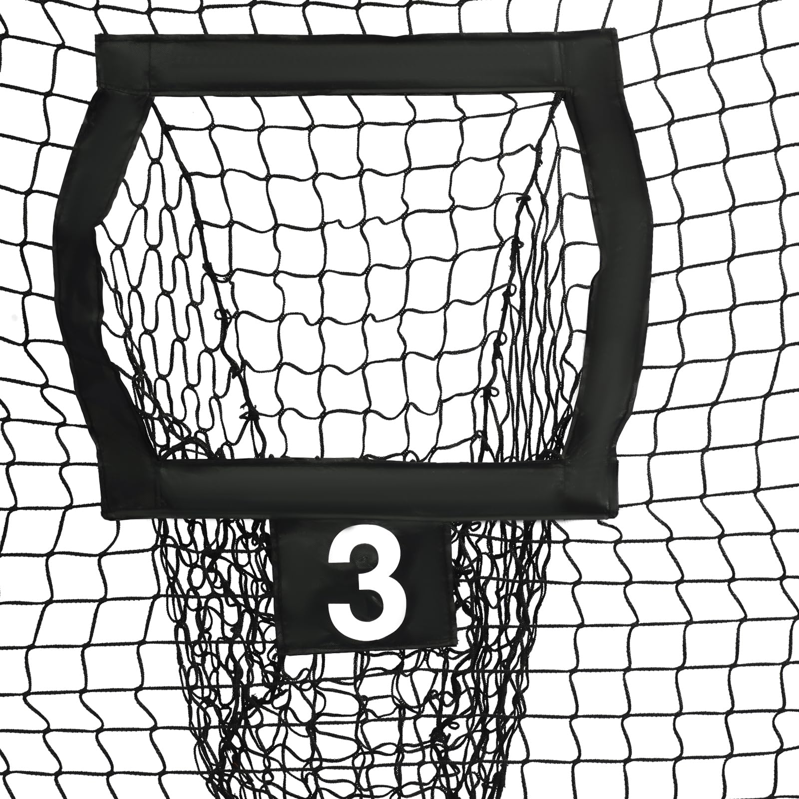 Filet de rugby - 2,13 x 2,13 m - Avec 5 poches cibles - Pour arrière-cours et parcs - Noir