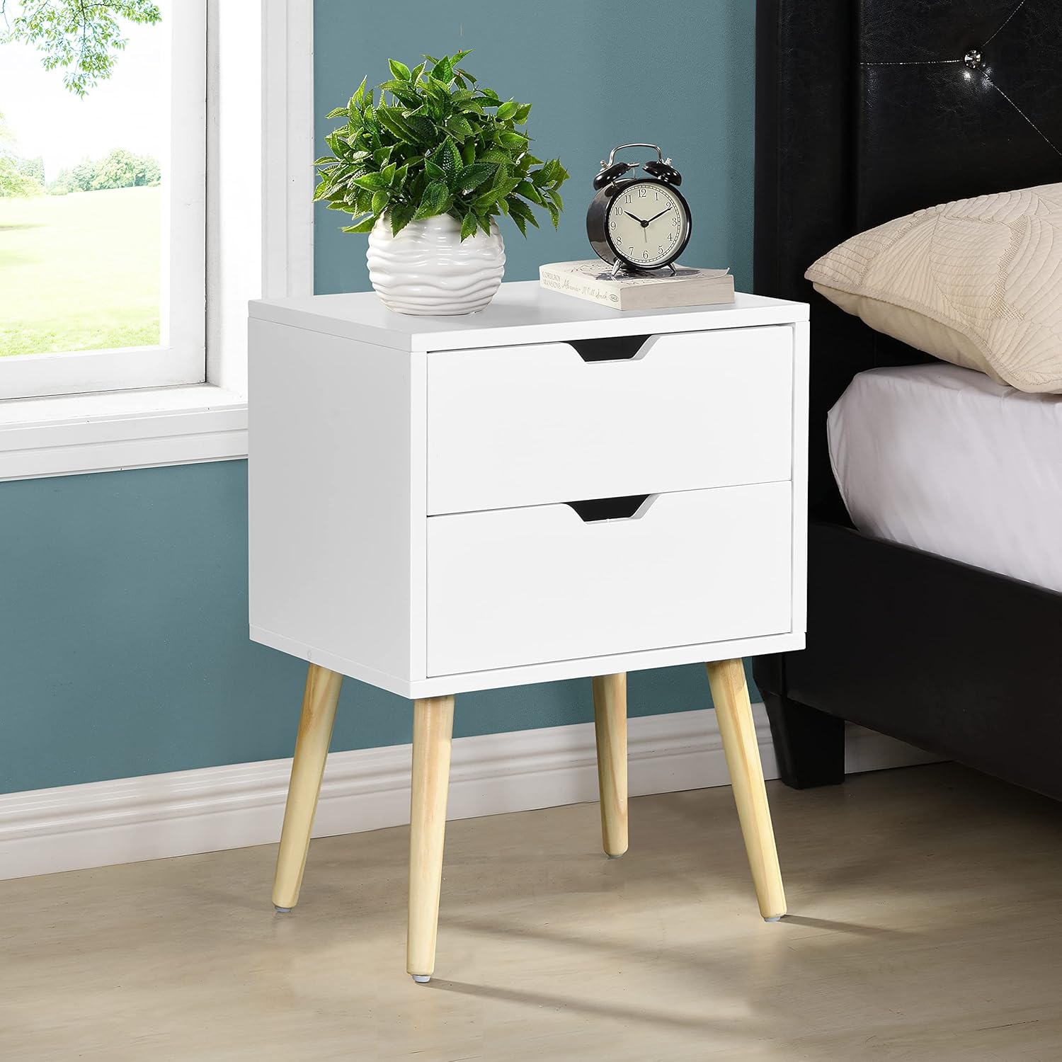 CreekT Small Narrow Side Table, Bed Side Table Night Stand
