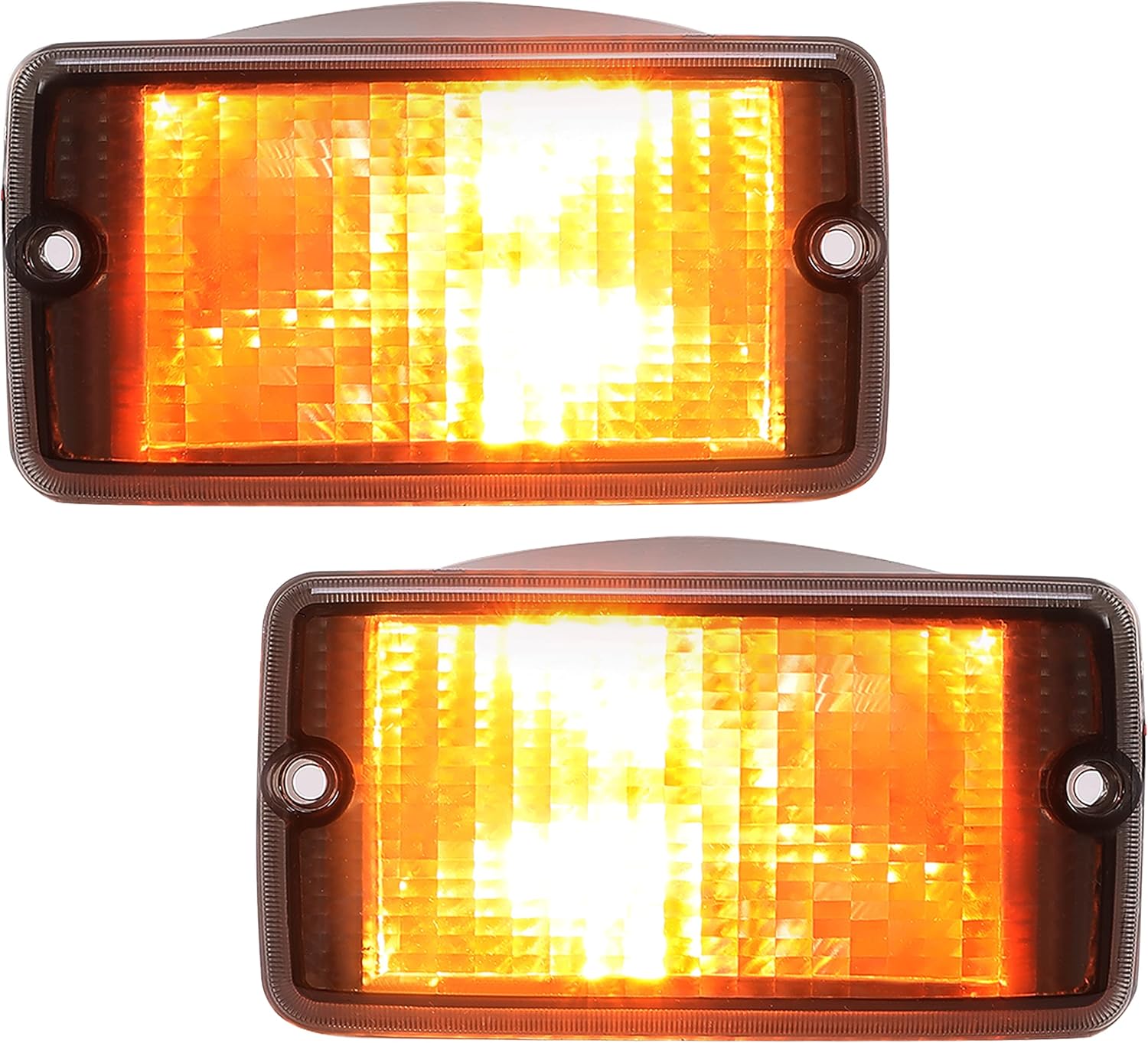 HECASA Bumper Signal & Side Marker Lights Compatible with 1997-2006 Jeep Wrangler TJ Chassis Only Parking Stop Lamp Smoke Lens Replacement for 55155629AC 55155628AC 4Pcs