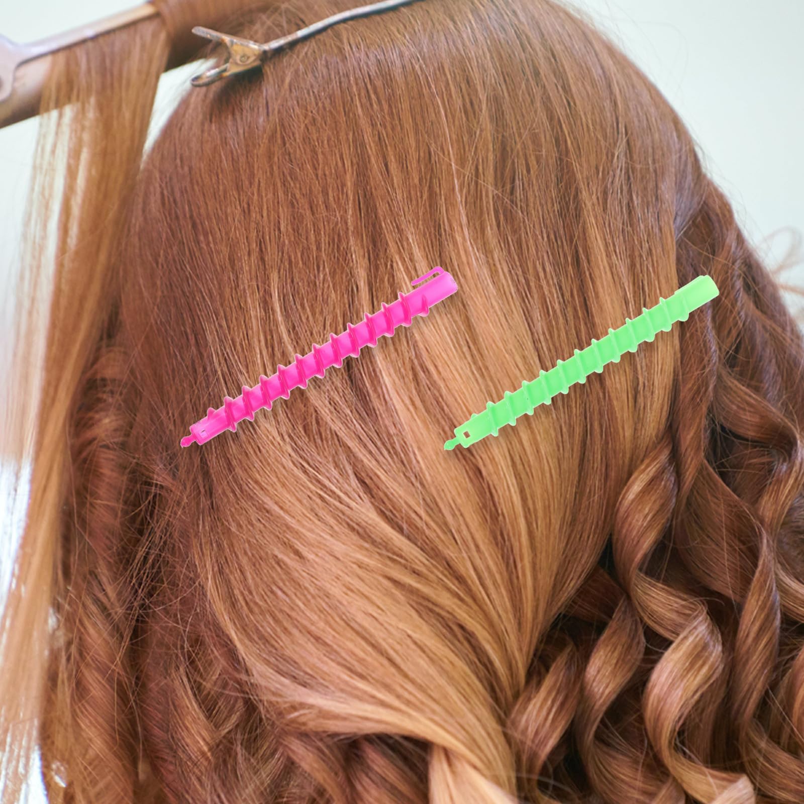 100 Varillas Rizadoras Color Aleatorio Material Abs Forma Rizos Definidos para Cabello Largo en Espiral Ideales para Uso en Salón y Peinados Variados