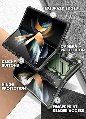 Miniatura 7 de SUPCASE Unicorn Beetle Pro - Funda para Galaxy Z Fold 5 5G (2023), con ranura para S Pen incorporada, protector de pantalla y función atril de