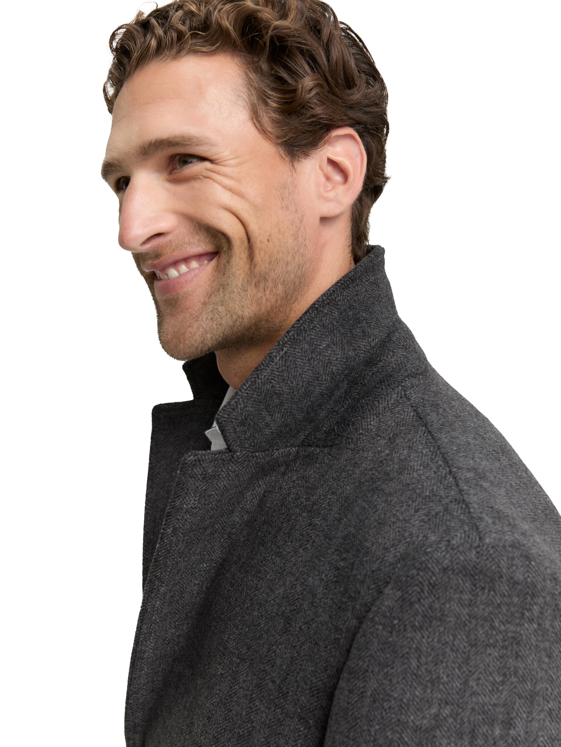TOM TAILOR Herren 1046987 Wollmantel mit Reverskragen