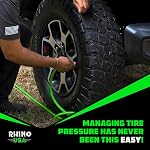 Rhino USA 4 Système d'inflation/déflation des pneus - Convient jusqu'à 155" Empattement - Ultra Rapide 4 Kit de tuyau gonflable pour camion, voiture, remorques & Motocycles - Gonfler ou déflamer simultanément en minutes