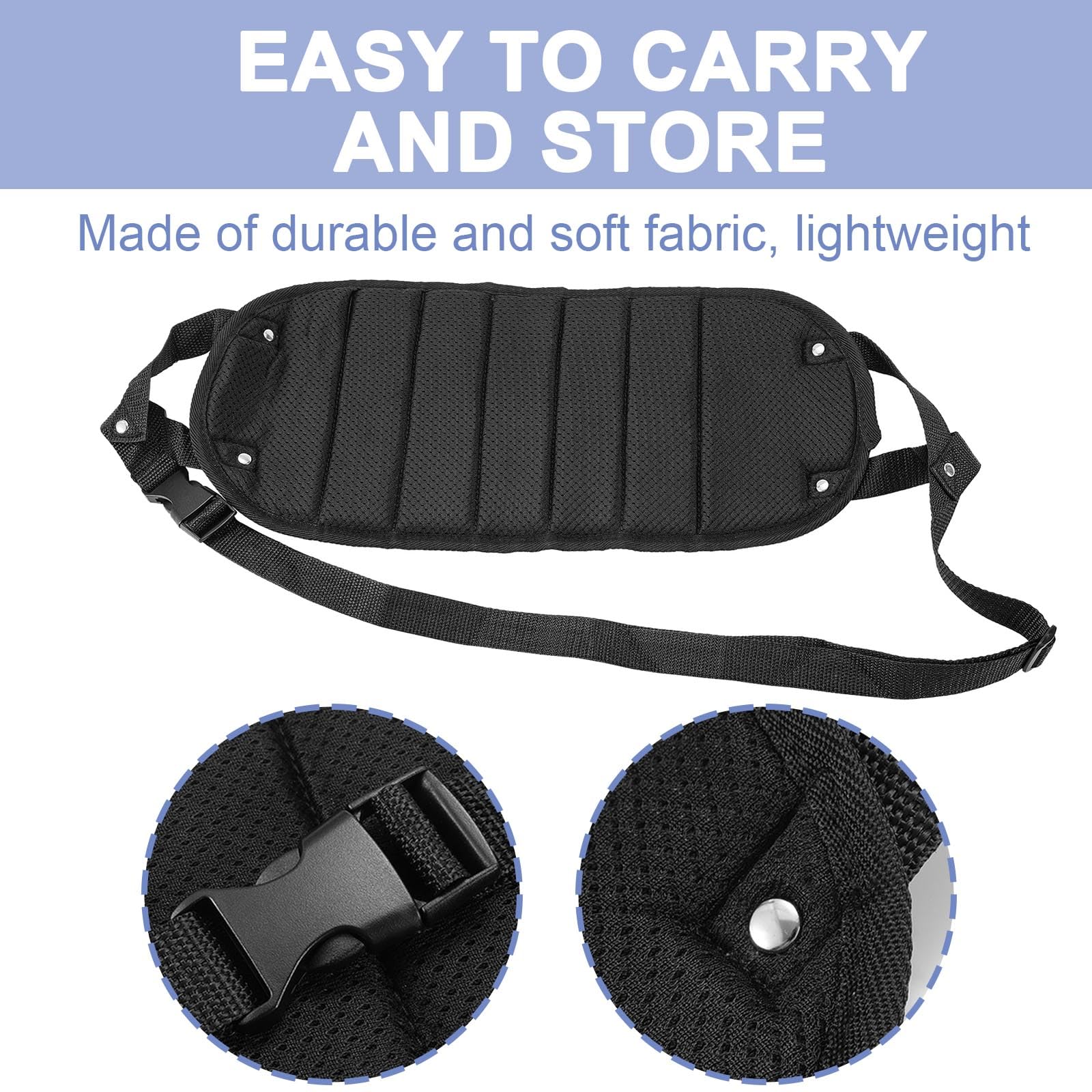 Poggiapiedi Da Viaggio Per Aereo Con Maschera E Tappi - Amaca Regolabile Per Gambe, Accessorio Comfort Per Volo - 2