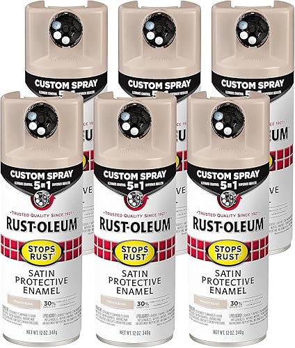 Vista 377 de Rust-Oleum 376885 Pintura en aerosol 5 en 1 personalizada para prevención del óxido, 12 onzas, transparente brillante