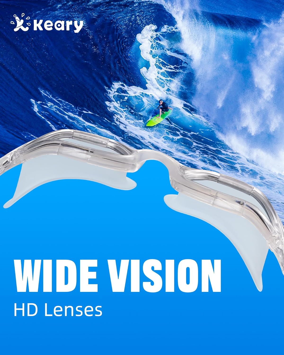 Keary Goggles Swimming Adult Swim Goggles for Men Women Swimming Goggles Youth UV Protection Anti-Fog Pool Water Goggles - Image 4