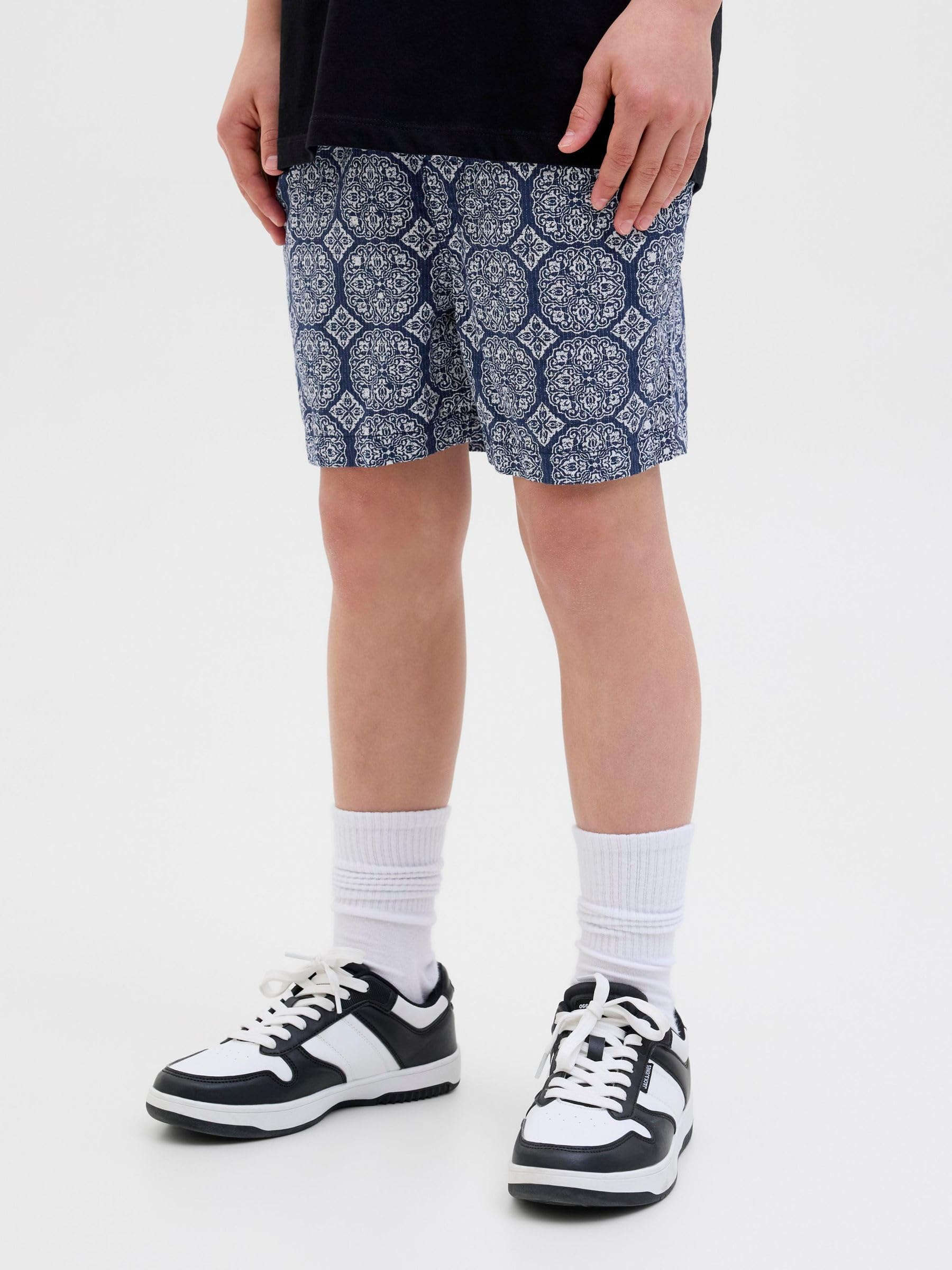 JACK & JONES Jpstjaiden Seersucker Aop Short Mi Jnr - Jpstjaiden Seersucker Aop Short Mi Jnr Mężczyźni